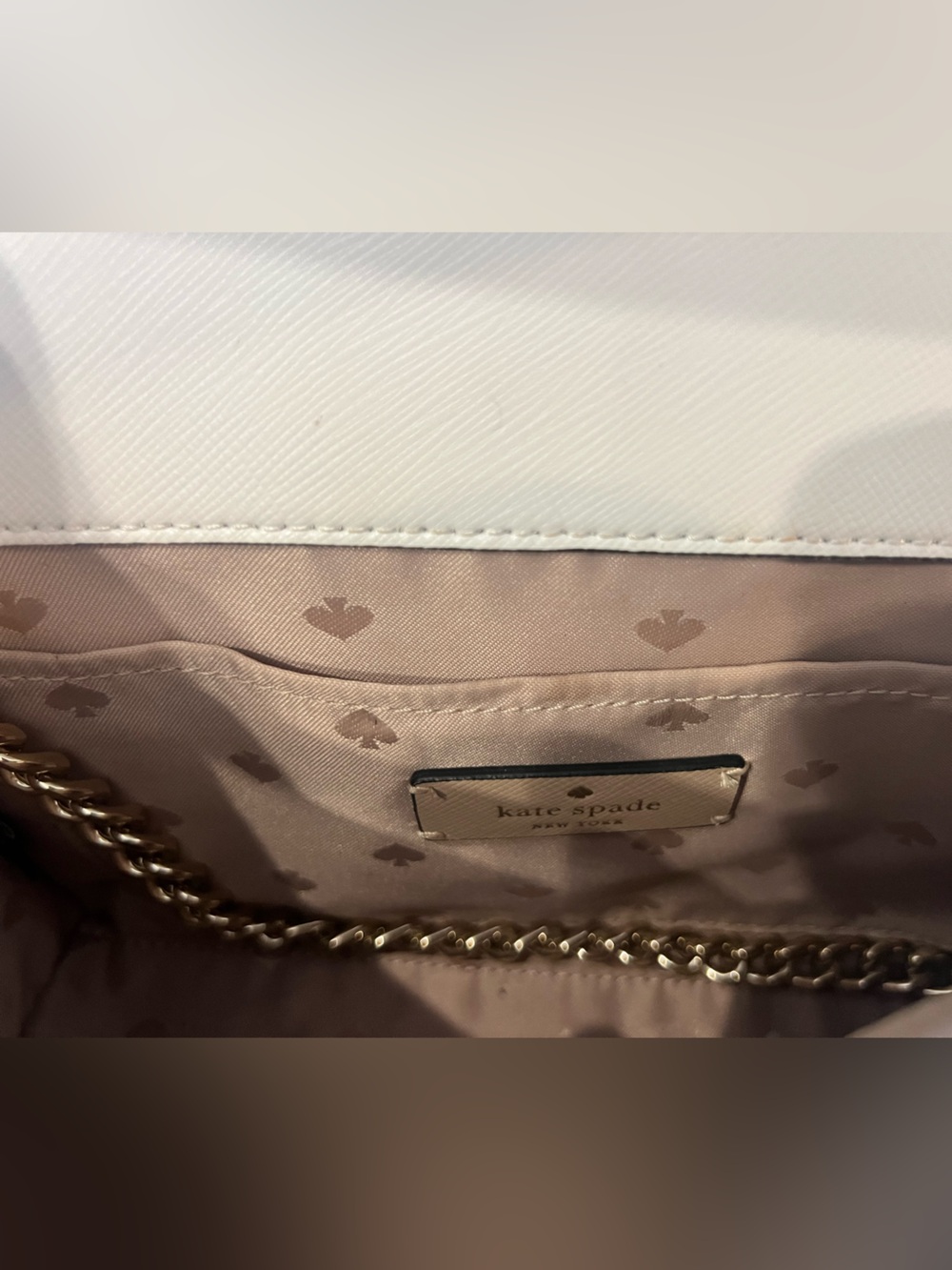 kate spade Two-Tone Blush & White Crossbody Bag with Black Strap - Picture 3 of 4